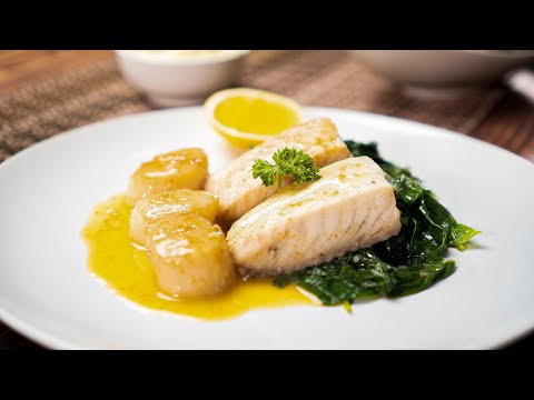 Easy COD, SCALLOPS AND SPINACH | Recipes.net - YouTube