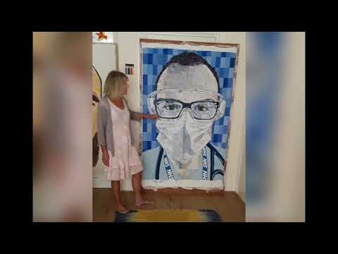 Portrait Artist in Lockdown - NHS Inspired Painting