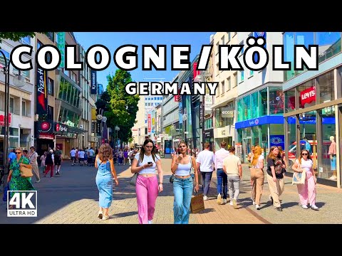 Cologne, Germany Walking Tour - 4K HDR Köln Tour