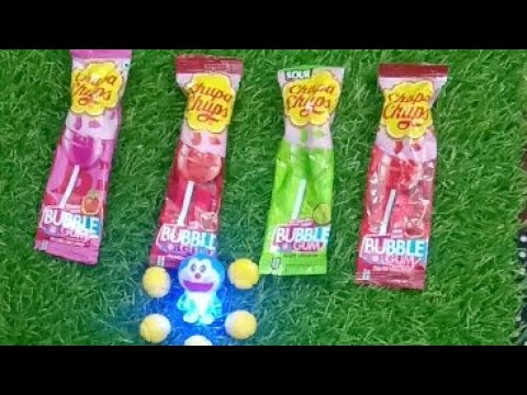 Chupa Chups Cherry Flavour Bubble Gum Filled Lollipop