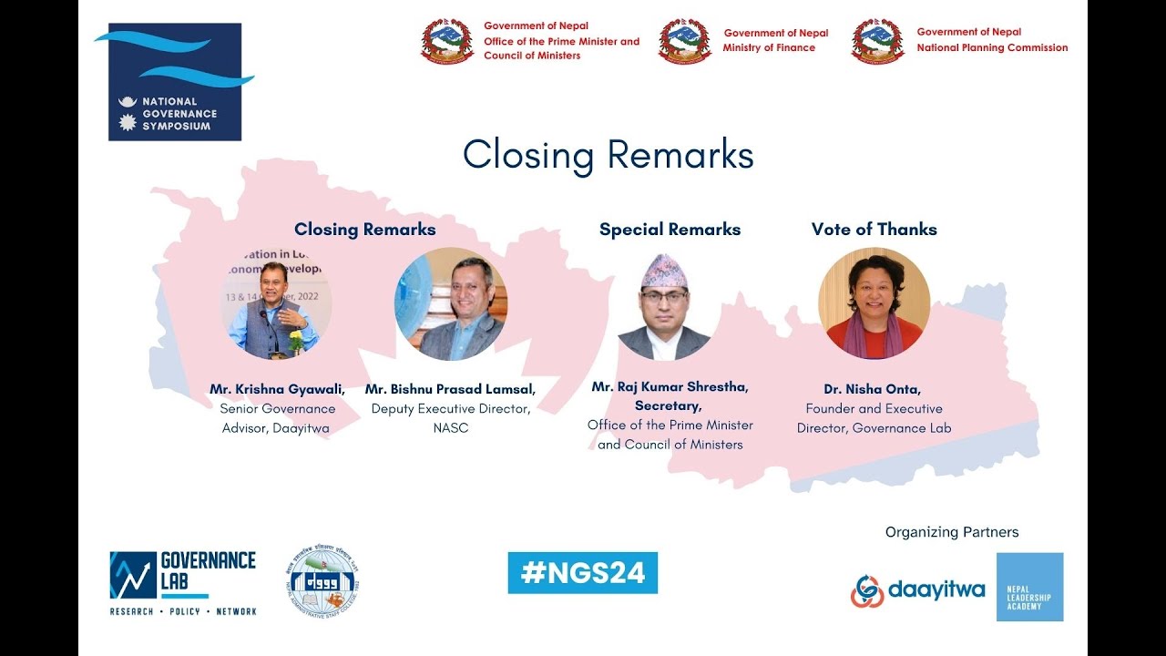 National Governance Symposium| Closing Remarks| Day 02