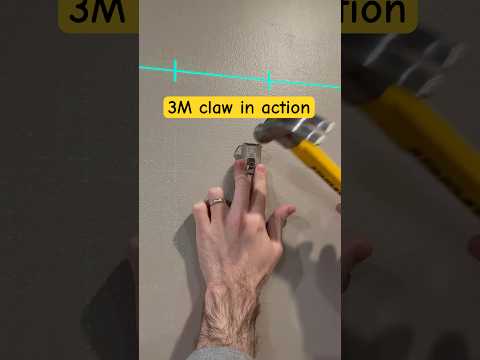 Installing 3M Claw drywall picture hanger #diy #shorts