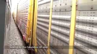 preview picture of video 'Open Platform Ride Pt. 7 - Chasing CP 8752 West Manifest through Columbus'