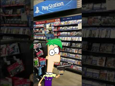 PHINEAS AND FERB AT GAMESTOP