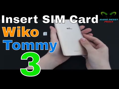 Wiko Tommy 3 Insert The SIM Card