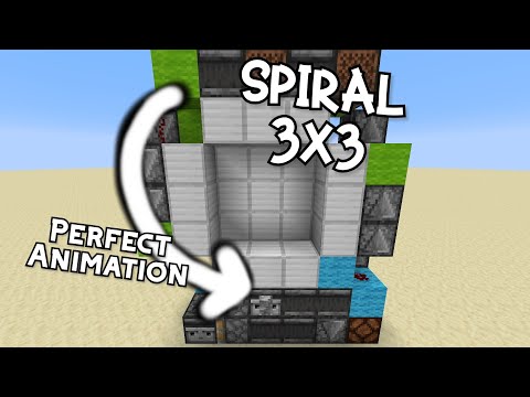 3x3 spiral piston door Minecraft 1.17+