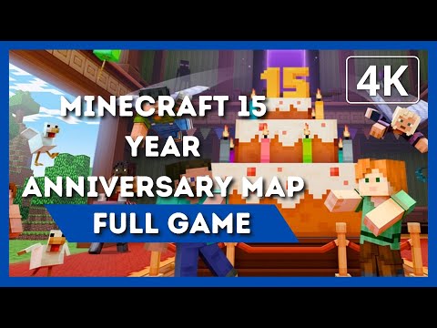 MINECRAFT 15 YEAR ANNIVERSARY MAP | Full Game Walkthrough | 4K 60FPS | No Commentary