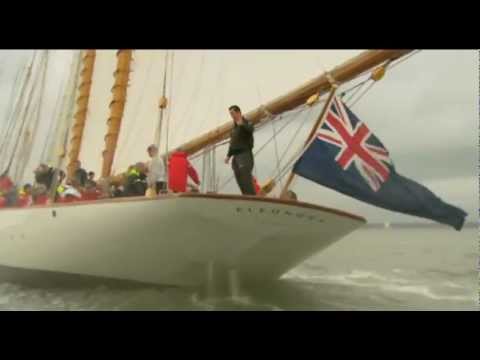 Ben Ainslie on Eleonora for the J.P. Morgan Asset Management Round the Island Race 2012