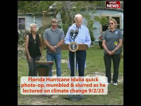 Biden's Hurricane Idalia Photo-Op: Mumbles Through Remarks, Lectures on Climate Change