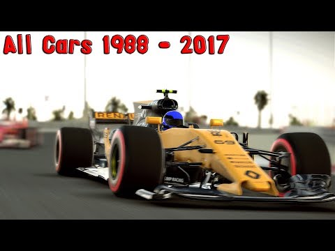 F1 2017 - All Cars Shown 1988-2017 - Gameplay Comparison (PC HD) [1080p60FPS]