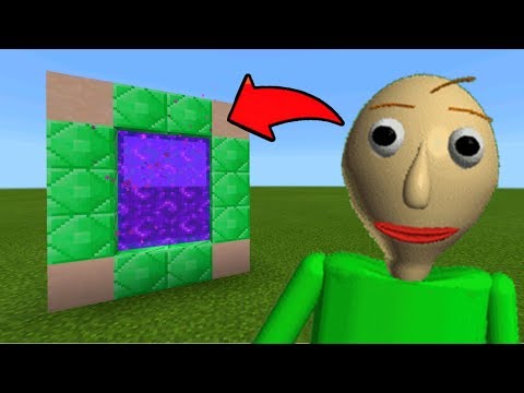 Minecraft Pe How To Make a Portal To The BALDI'S BASICS Dimension - Mcpe Portal To BALDI'S BASICS!!!