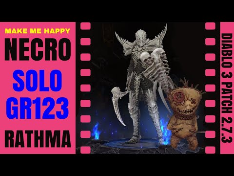 Diablo 3 Necro GR123 Rathma Build Solo (2.7.3) MakeMeHappy
