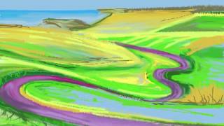 Digital painting &#39;Winding Road&#39; by Tiffany Budd using the iPad