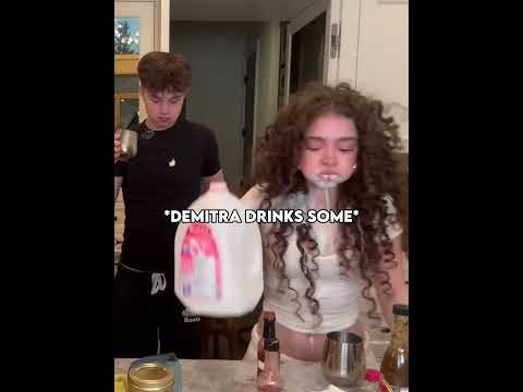 HE DRANK EXPIRE MILK😭😱💞 Subscribe! #sisters #curlyhair #kalogeras #baddie #triplets #edit