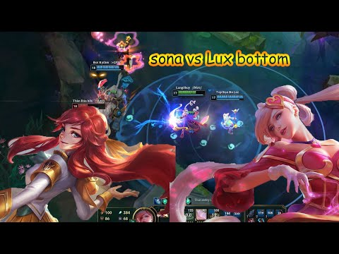 Sona Lux bottom super buffs shields and heals | xGolo | League of Legends.