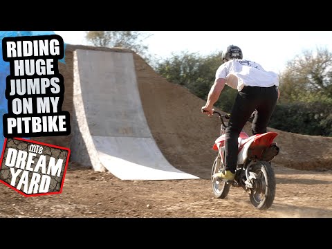 RIDING HUGE JUMPS ON MY CRF110 PIT BIKE - MTB DREAM YARD
