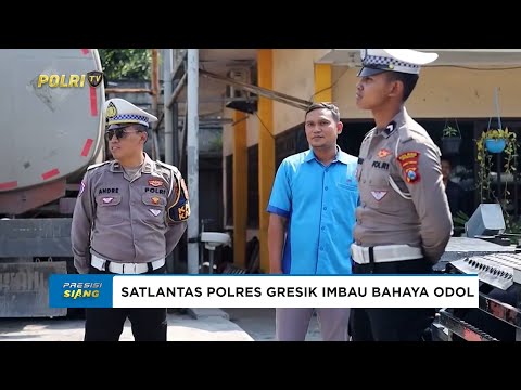 SATLANTAS POLRES GRESIK BERIKAN IMBAUAN BAHAYA OVER DIMENSION AND OVERLOAD