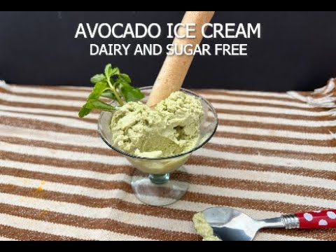 AVOCADO ICE CREAM RECIPE 🥑🍨| COCONUT CREAM | DAIRY FREE | SUGAR FREE👏🏻