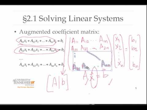 COSC370 - Solving Linear Systems (Part 1)