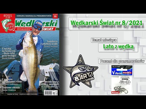 Wędkarski Świat 8/2021 - haczyki Dragon | Lato z wędką