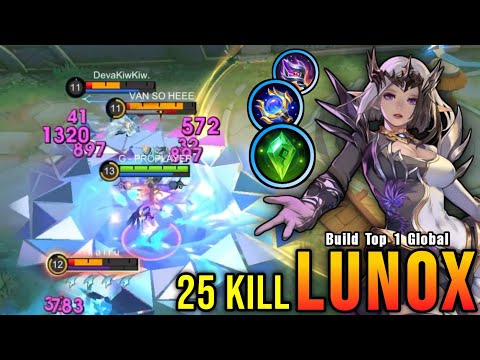 25 Kills!! Lunox Dawn Revelation 100% Killing Machine!! - Build Top 1 Global Lunox ~ MLBB