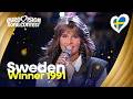 Carola Fångad Av En Stormvind Sweden Winner Of Eurovision 1991
