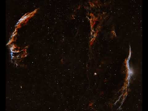 Flying through The Cygnus Loop