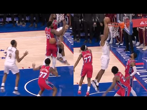 WILD ENDING Evan Mobley GAME WINNER vs 76ers off Jaylon Tyson dime