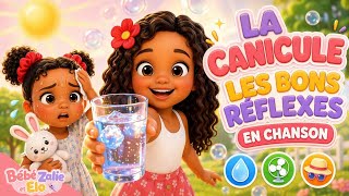 Download lagu Aujourd'hui il fait très chaud ☀️- Chanson enfant éducative | Bebé zalie et Elo mp3