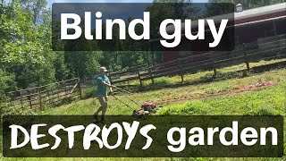 Blind Guy Mows Strangers Lawn - Funny Prank Video