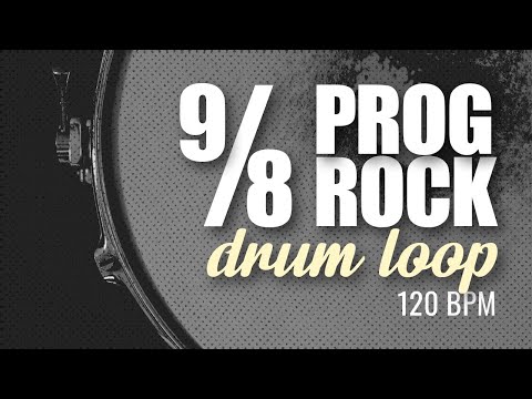 9/8 Progressive Rock/Metal Odd Time Groove - Drum Loop 120 BPM (high-quality sound)