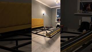 Iron pipe bed trending now #interiordesign