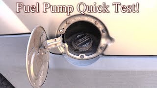 How to Test Vehicle Fuel Pump--Quick Test