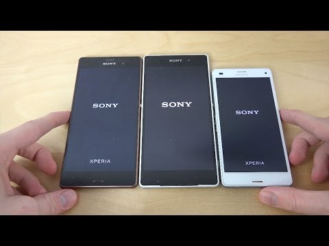 Sony Xperia Z3 vs. Z2 vs. Z3 Compact Official Android 5.0.2 Lollipop - Which Is Faster? (4K)