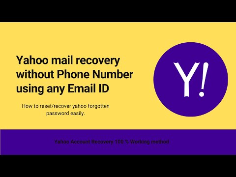 Yahoo Mail Password Recovery without Phone Number|Using Alternate Email Id