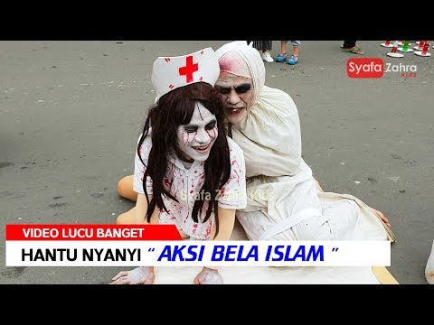 Video Lucu Hantu nyanyi Aksi Bela Islam. Funny ghost pranks
