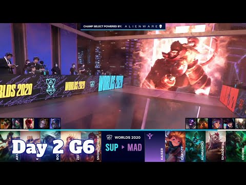 SUP vs MAD | Day 2 Play-Ins S10 LoL Worlds 2020 | SuperMassive vs Mad Lions Full Game