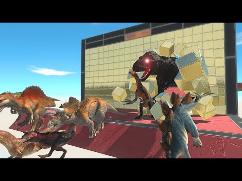 Escape from Deadly T-REX in adventure playground -Animal Revolt Battle Simulator