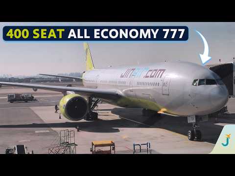 Flying the 400 SEAT ALL ECONOMY 777 | Jin Air Seoul - Jeju Trip Report
