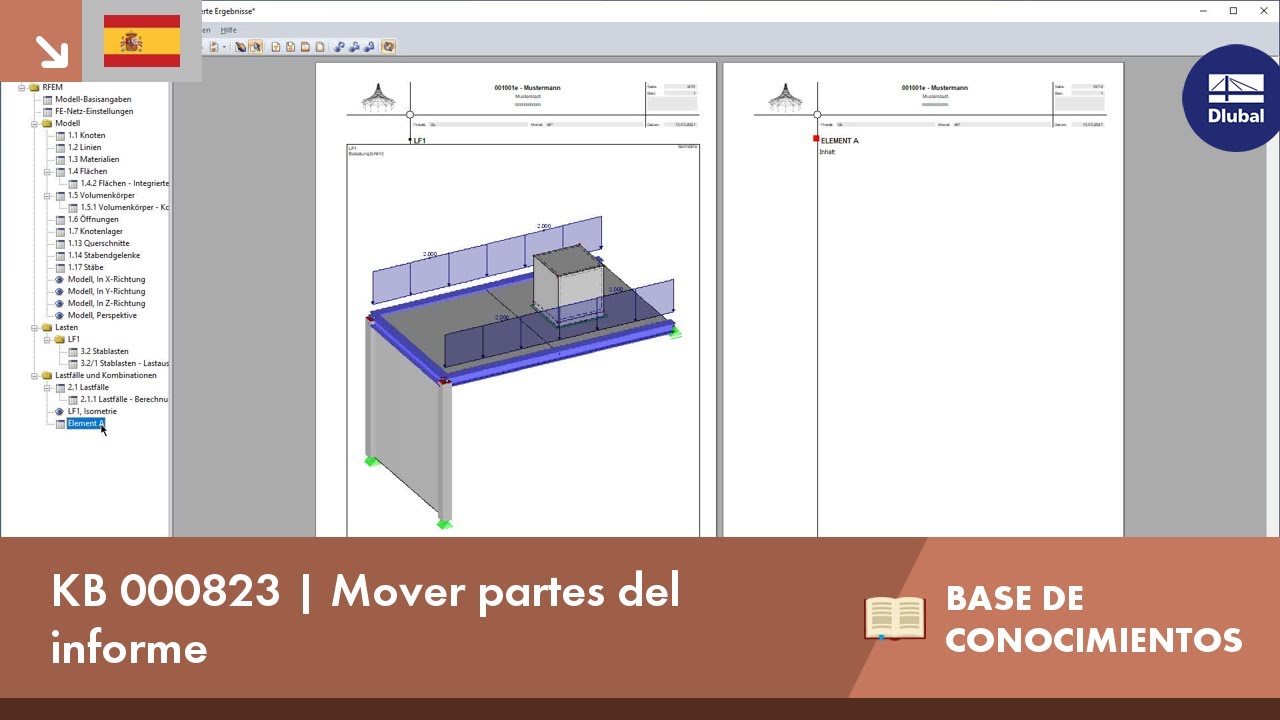 KB 000823 | Mover partes del informe