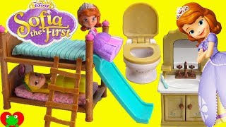 Disney Princess Sofia the First and Amber Bedtime Routine and Bunk Beds