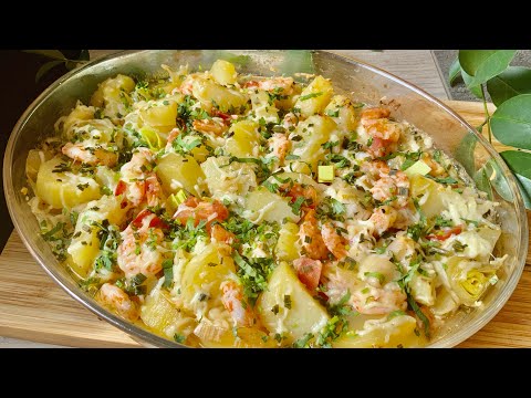 Gratin de crevettes aux pommes de terre sans crème 😋👌🧀🦐🥔