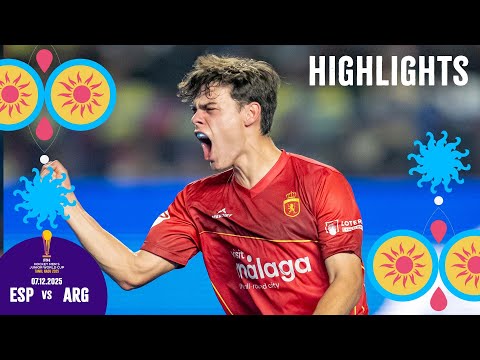 Copa Mundial Juvenil de Hockey Masculino FIH 2025 Tamil Nadu: Semifinal 1 - Resumen: España vs Ar...
