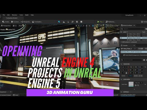 Unreal Engine 5 beginner tutorial getting started-Open Unreal Engine 4 projects in Unreal Engine 5