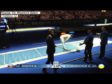 2019 742 T32 02 F S Individual Duesseldorf GER ZCH BLUE KOMASHCHUK UKR vs BASHTA AZE