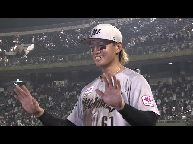マリーンズ・山本大斗ヒーローインタビュー 7月5日 オリックス・バファローズ 対 千葉ロッテマリーンズ