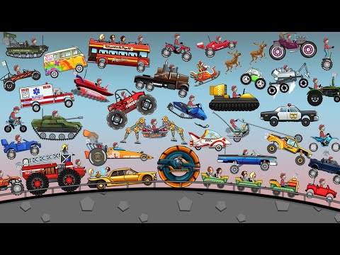 Hill Climb Racing - ALL VEHICLES UNLOCKED 2021 and FULLY UPGRADED Video Game