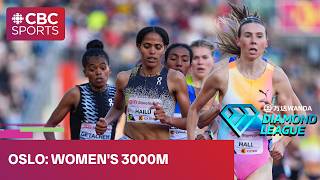 World lead in women's 3000m (with cut-aways) at Diamond League meet in Oslo | #CBCSports