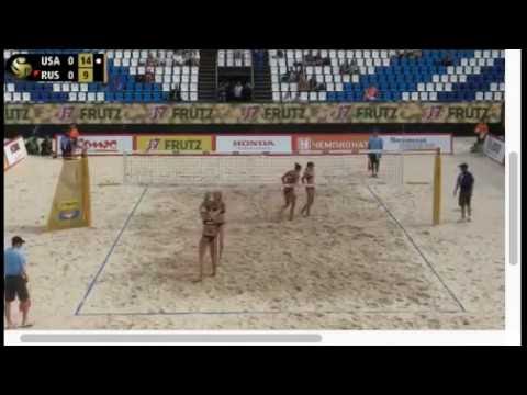 Walsh/Ross vs Abalakina/Syrtseva Moscow grand slam women beach volleyball