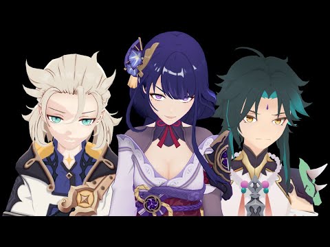 Believer - Imagine Dragons (Albedo, Xiao & Raiden Shogun) • Genshin Impact Animation